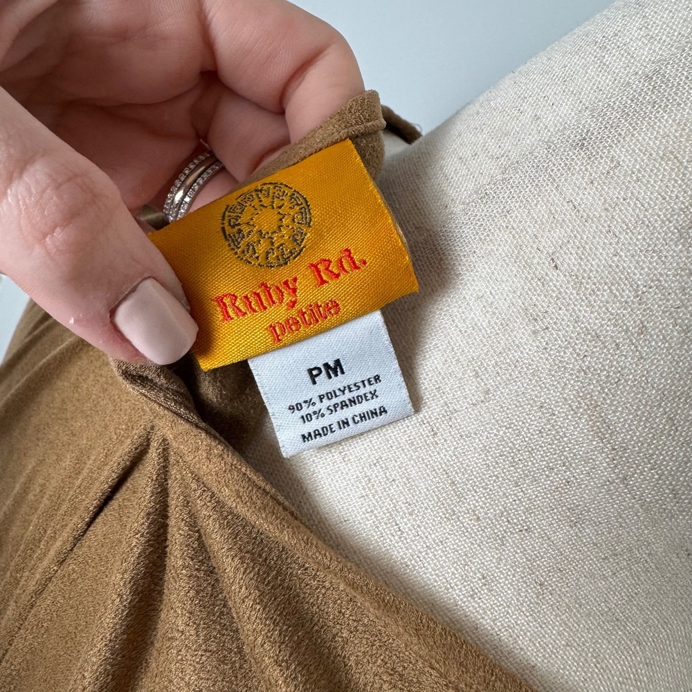 Ruby Rd. Suede Top - Picture 4 of 4